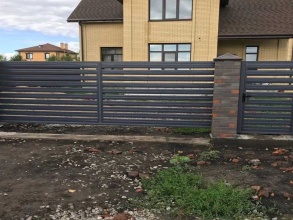 Забор жалюзи 72 метра фото в Монино