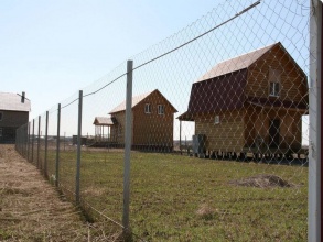 Забор из сетки рабицы в натяг с протяжкой арматуры 150 метров фото в Монино